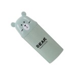 Toothbrush holder for travel, bear shape, green color, model B10G